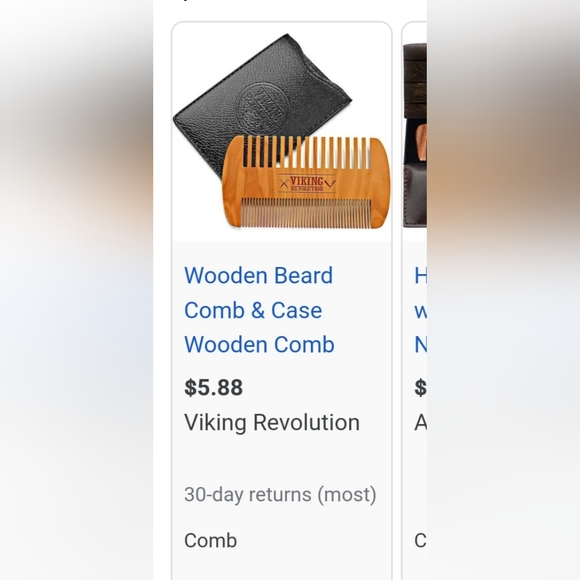 Mens Boar Bristle Beard Brush & Wooden Comb - Picture 7 of 8